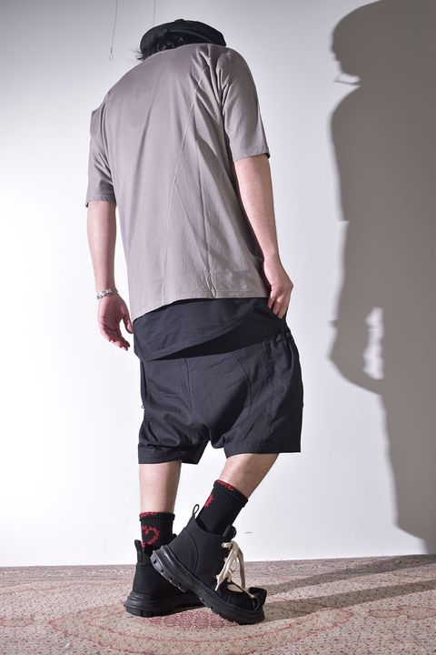チェックシャツ×ショーツ