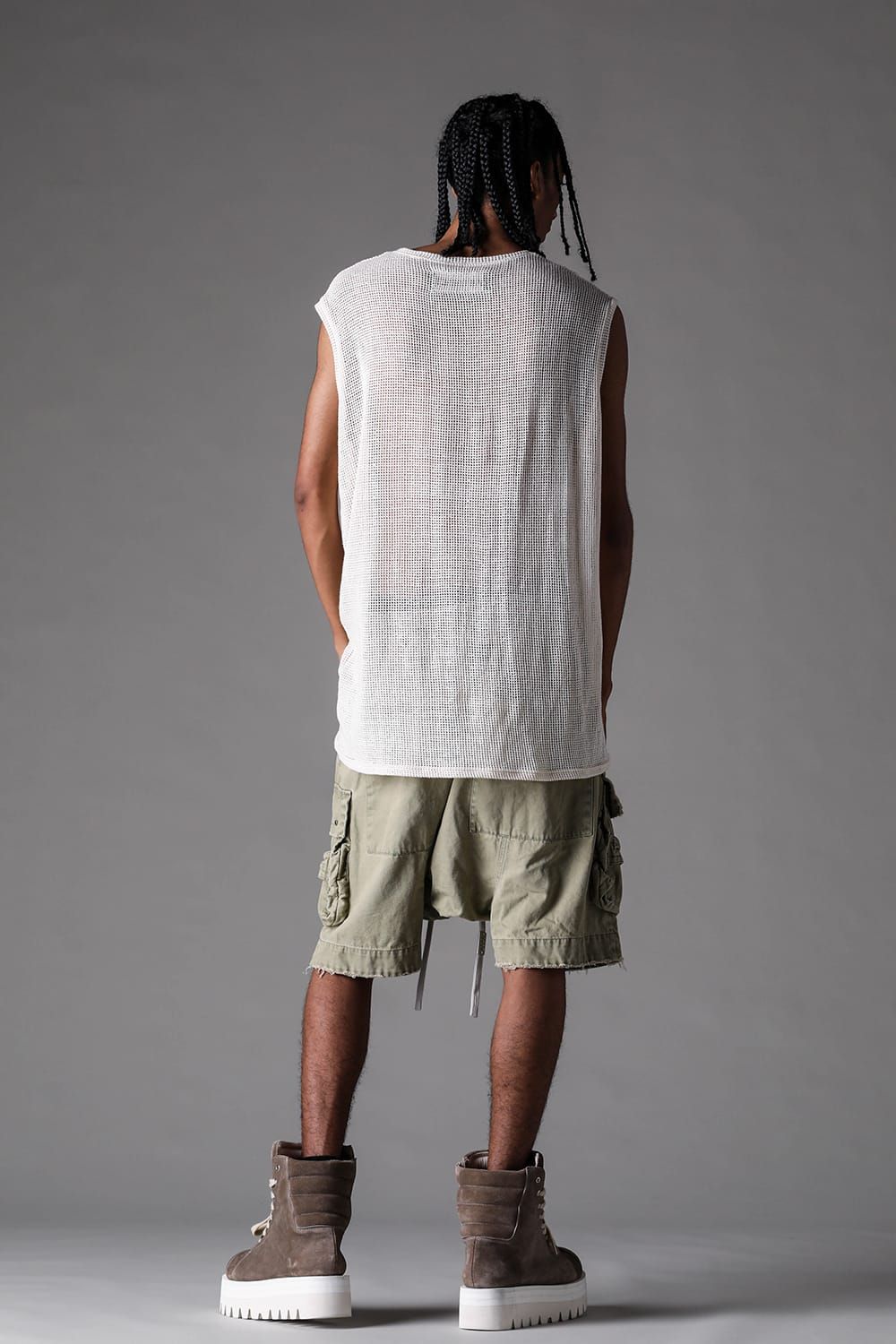 《2027SS先行予約》Mesh Tank Top "Ivory" / メッシュタンクトップ "アイボリー"