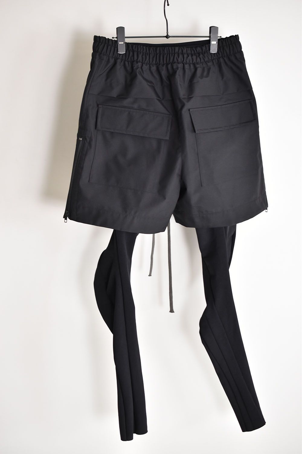 Layered Shorts Long Pants"Black"/レイヤードショーツロングパンツ"ブラック"