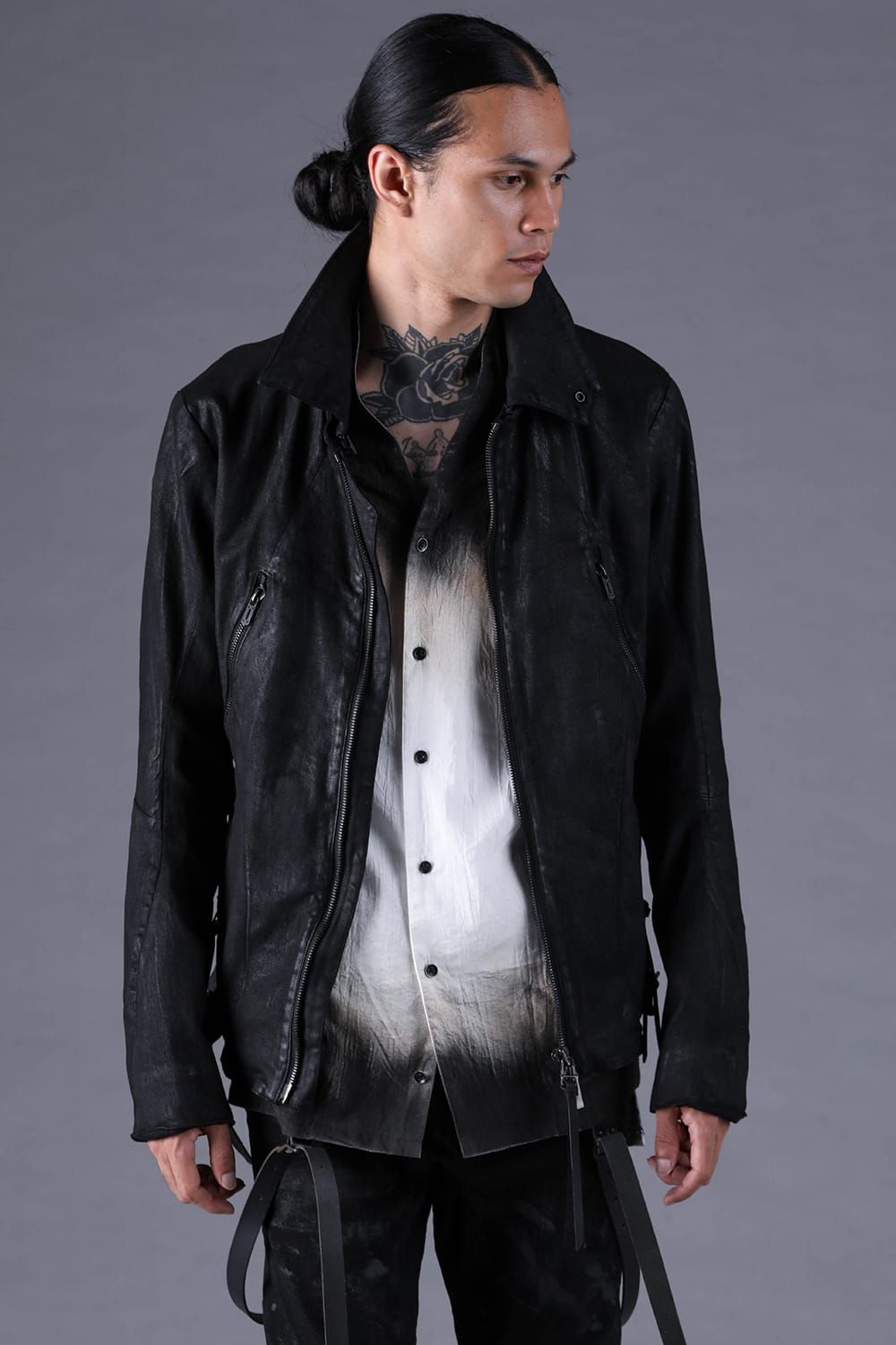 《2027SS先行予約分》Stretch Denim Coated Jacket"Black" / ストレッチデニムコーディングジャケット"ブラック"