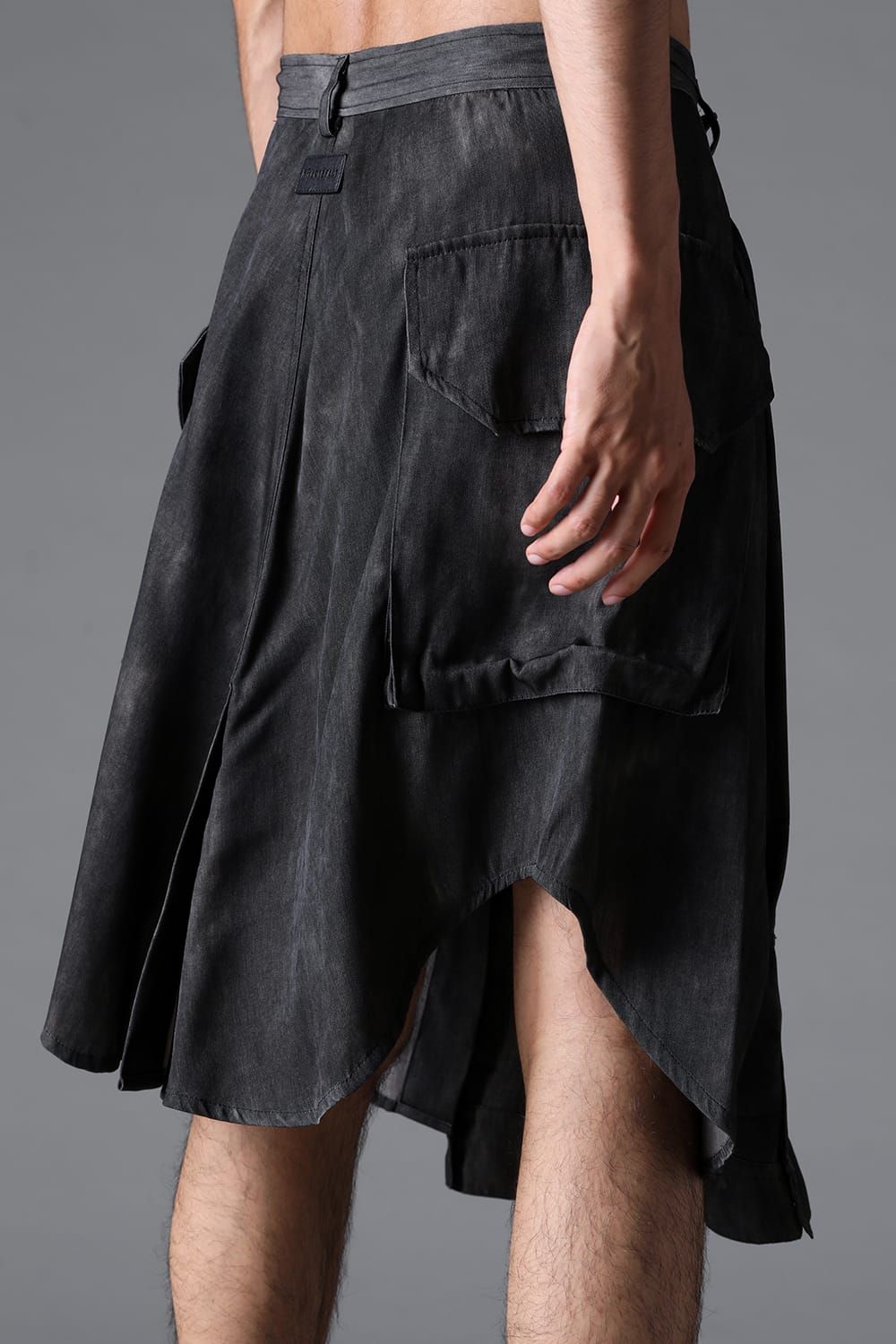 《2026SS先行予約》Sleeve Wrap Skirt"Black / Uneven D.Grey / Uneven Grey" / スリーブラップスカート"ブラック/アンイーブンダークグレー/アンイーブングレー"