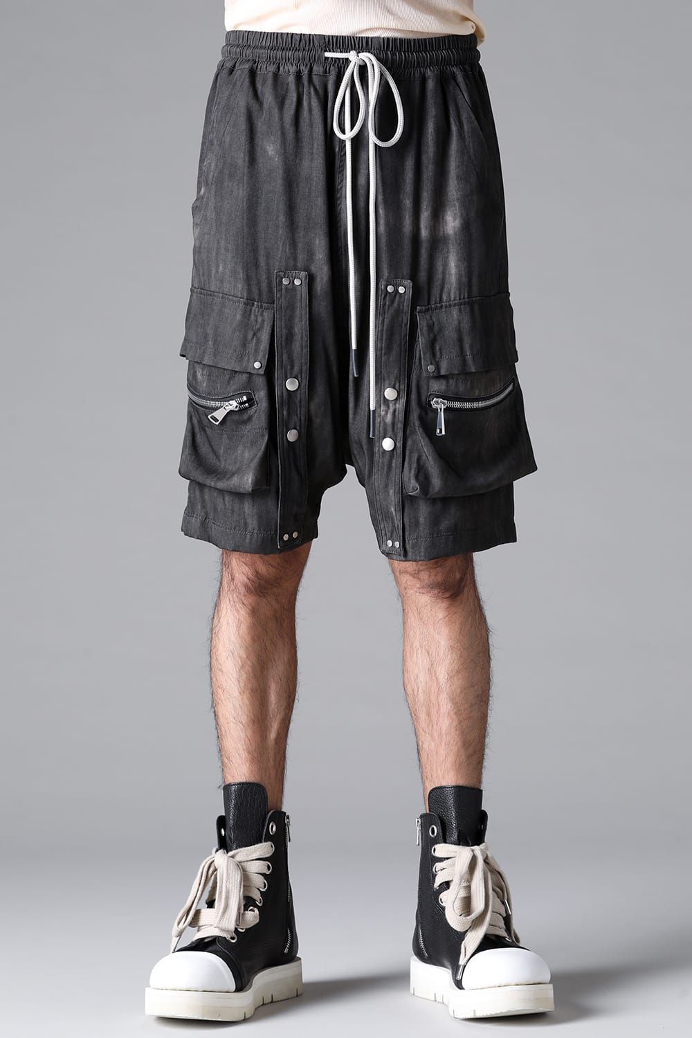 《2026SS先行予約》Cargo Shorts"Black / Uneven D.Grey / Uneven Grey" / カーゴショーツ"ブラック/アンイーブンダークグレー/アンイーブングレー"