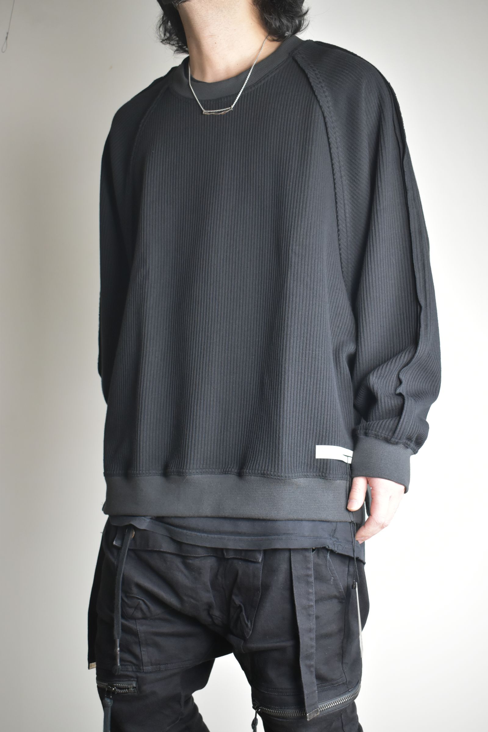 Rail Knit Dolman Sleeve"Black" / レールニットドルマンスリーブ"ブラック"