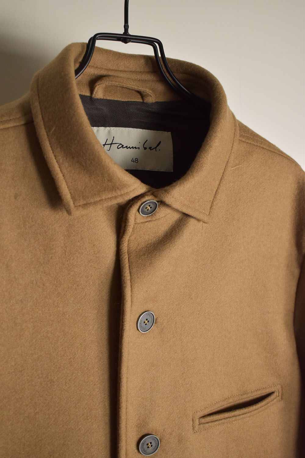 Wool Cashmere Work Jacket"Camel" / ウールカシミアワークジャケット"キャメル"