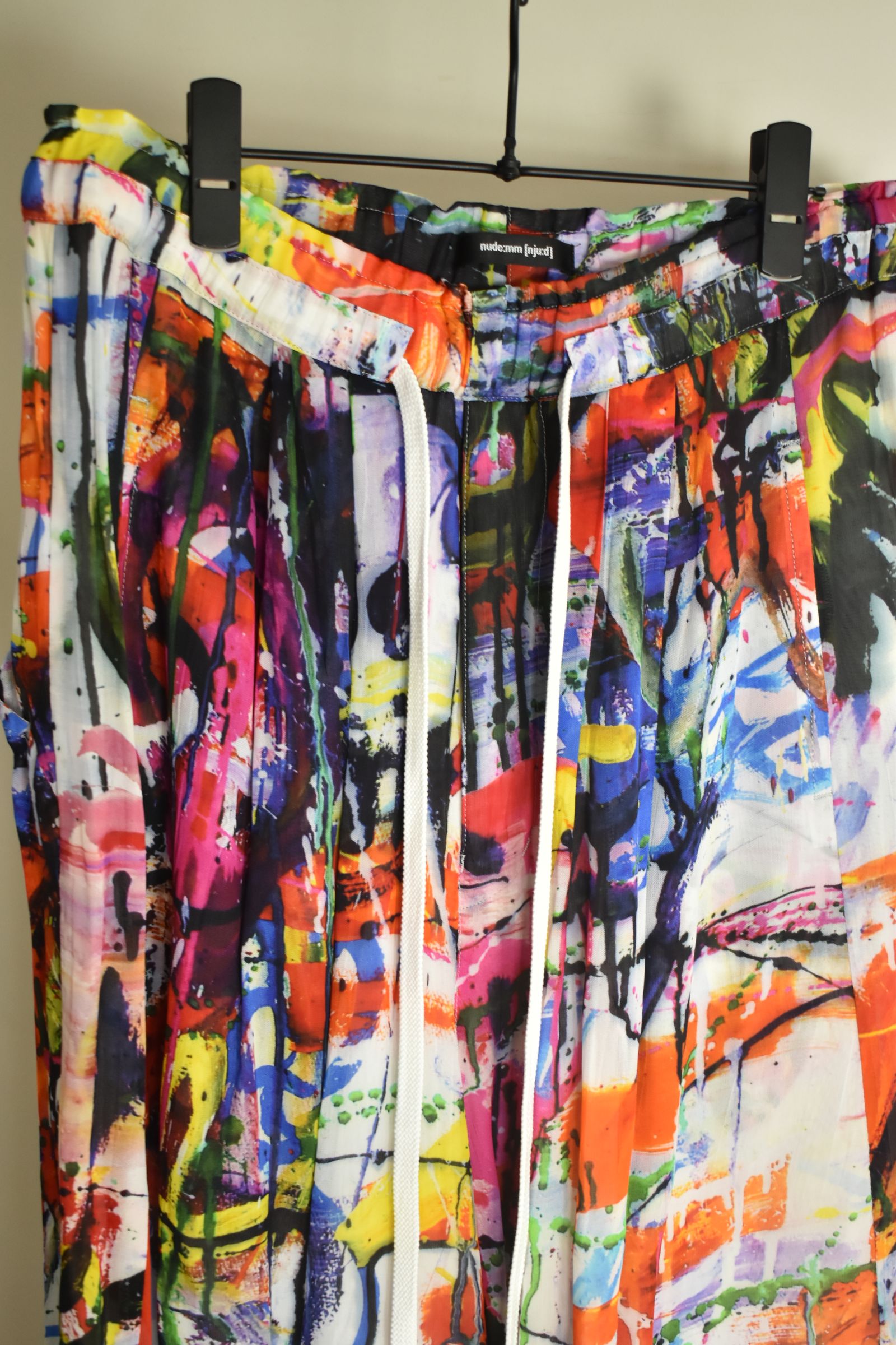 Rayon Chiffon Inkjet Print Wide Cropped Easy Pants"Color Print" / レーヨンシフォンインクジェットプリントワイドクロップドイージーパンツ"カラープリント"
