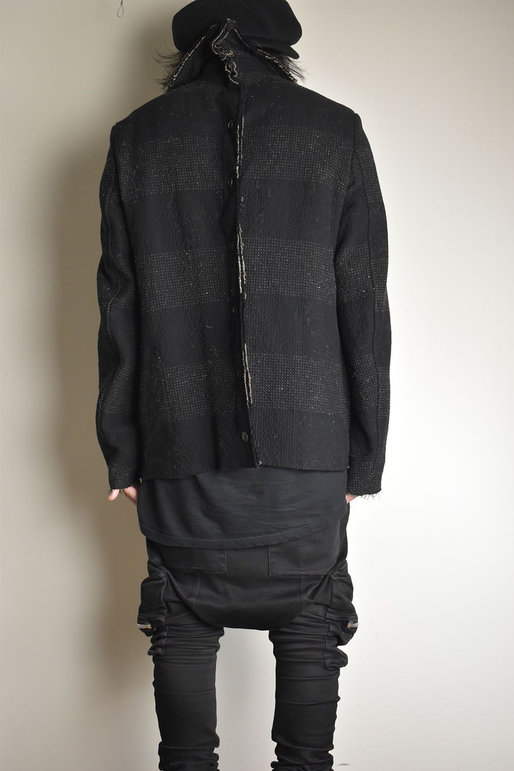 REVERSIBLE ZIP UP JACKET"Black"/リバーシブルジップアップジャケット"ブラック"