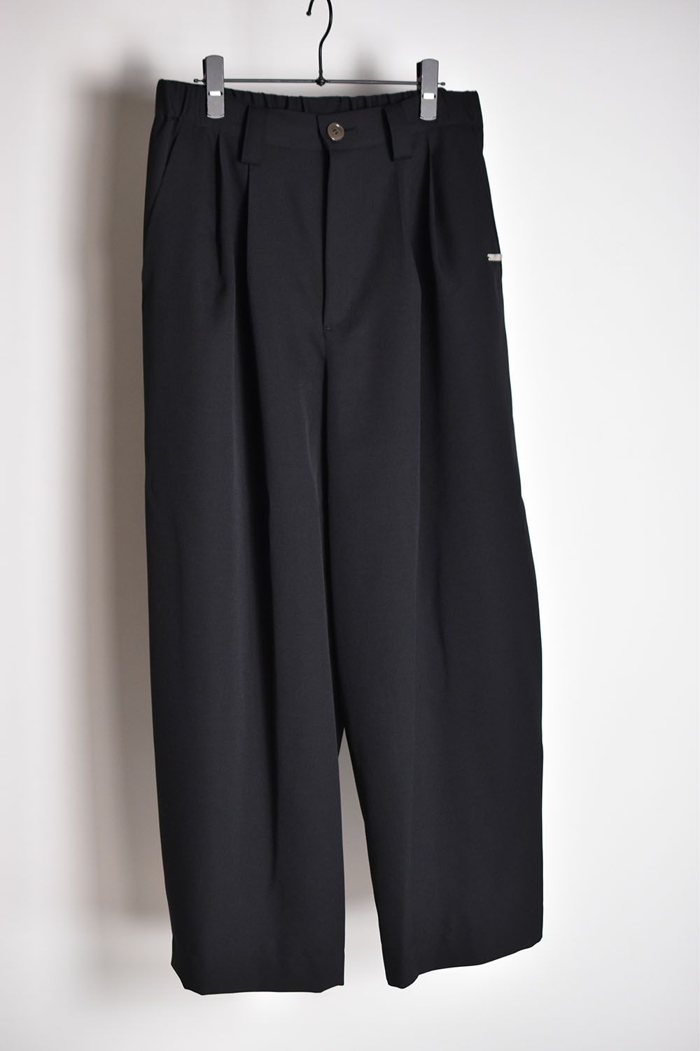 Folding Wide Trousers"Black"/フォールディングワイドトラウザーズ"ブラック"