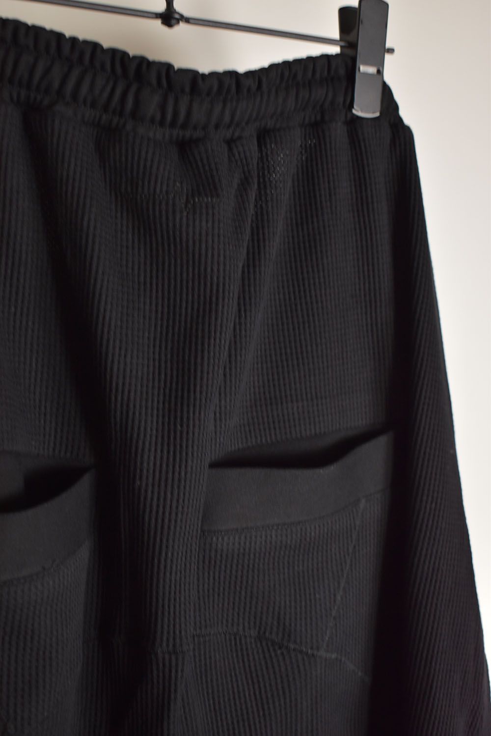 Waffle Sarrouel Pants"Black"/ワッフルサルエルパンツ"ブラック"