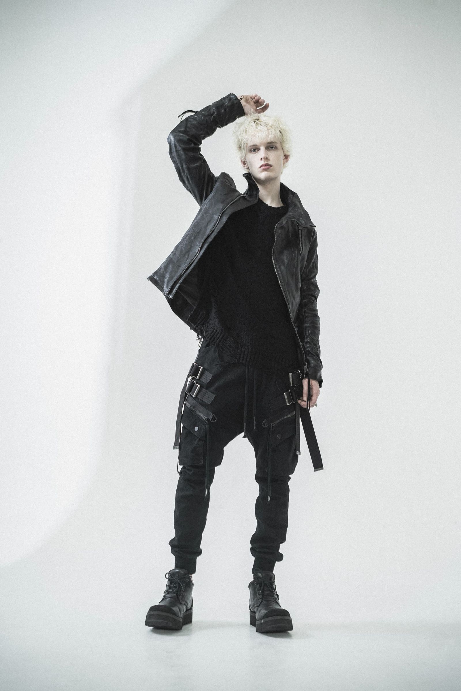 《2027SS先行予約分》Horse Leather High-Neck Jacket"Black" / ホースレザーハイネックジャケット"ブラック"