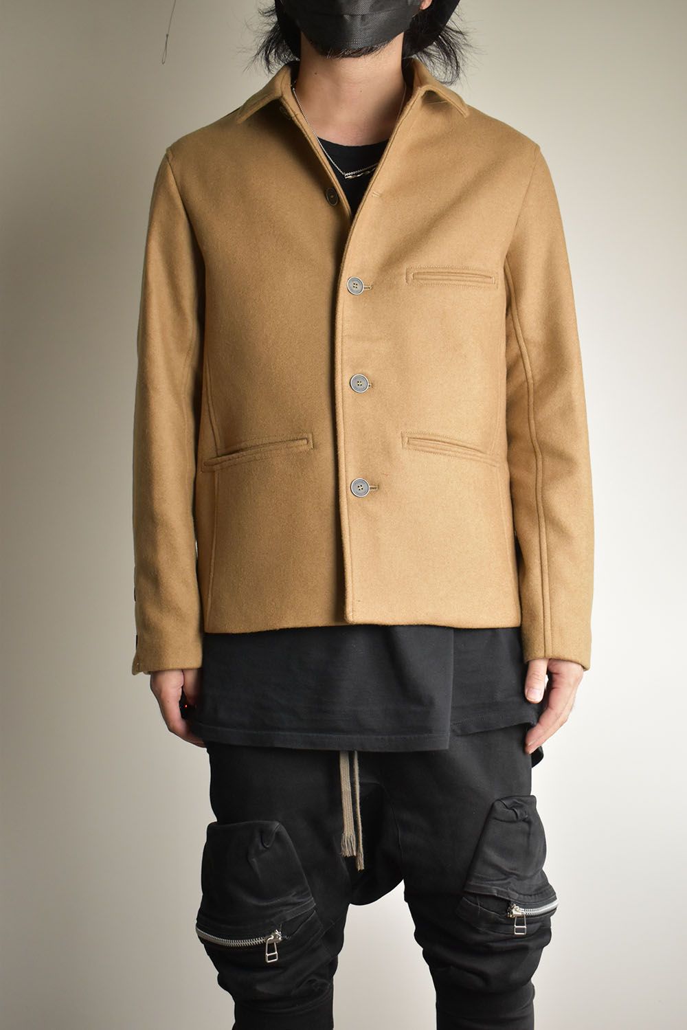 Wool Cashmere Work Jacket"Camel" / ウールカシミアワークジャケット"キャメル"