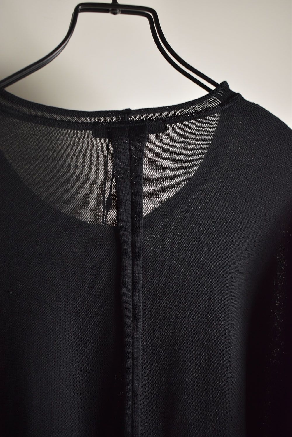 Imitation Linen Cotton Layerd Long Sleeve Tee"Black" / イミテーションリネンコットンレイヤードロングスリーブTee"ブラック"