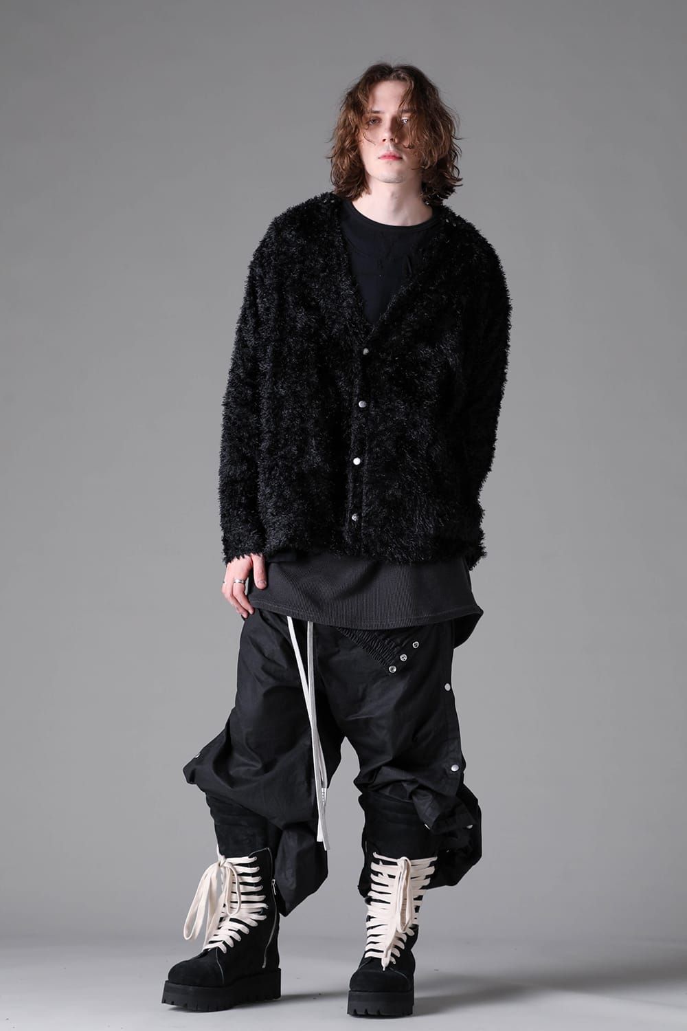 《2026AW先行予約》Shaggy Cardigan Shirts"ブラック" / シャギーカーディガンシャツ"ブラック"