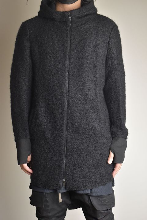 Mohair Knit Zip Hoodie "Black" / モヘアニットジップフーディ"ブラック"