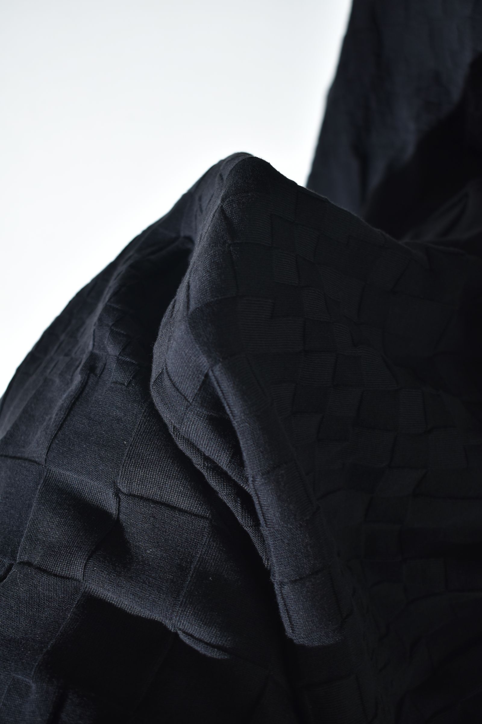 Gradient Plaid Pattern Jumbo Tee"Black" / グラデーションチェックパターンジャンボTee"ブラック"