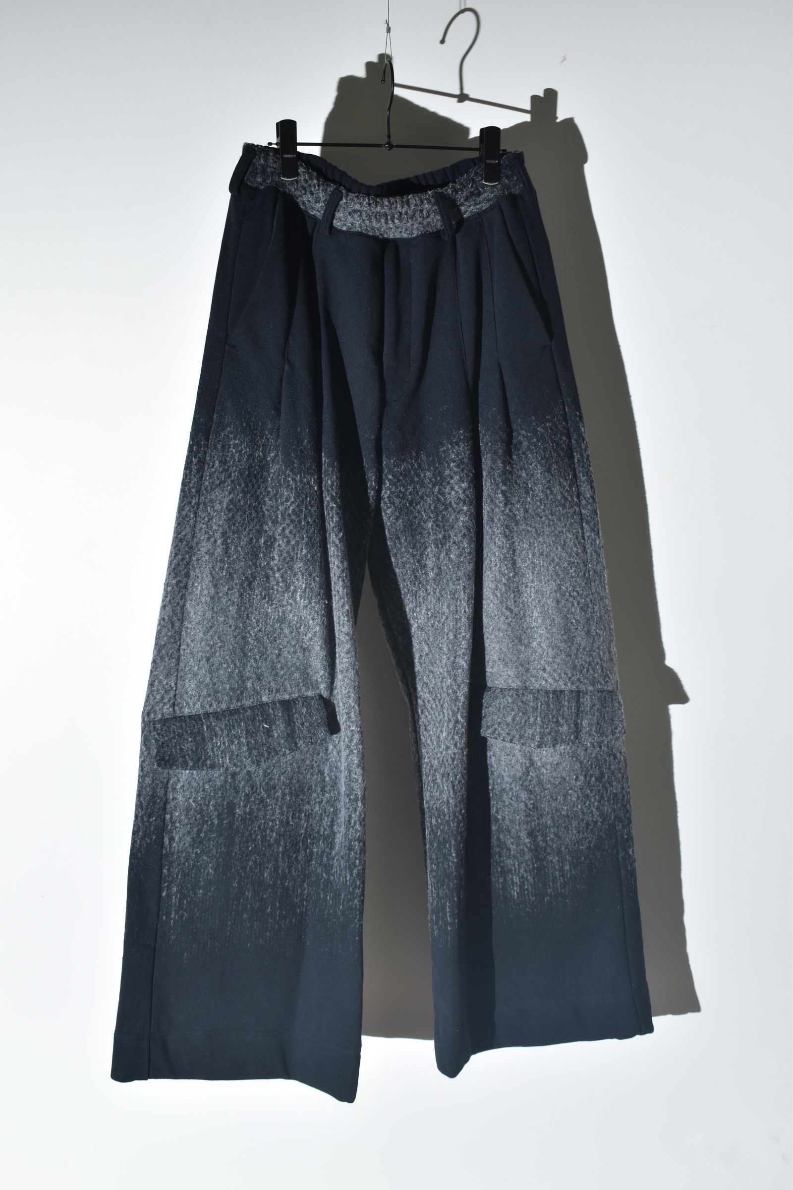 Gradient Needle Punch Sinflap Baggy Pants "Black Based" / グラデーションニードルパンチシンフラップバギーパンツ"ブラックベース"