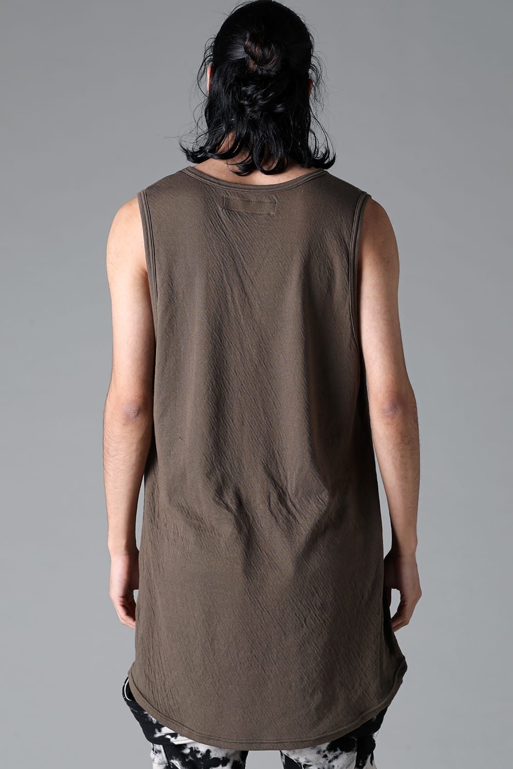 《2025AW先行予約》Double Gauze Long Tank Top"Black / Ivory /Khaki /Grey /D.Grey" /ダブルガーゼロングタンクトップ"ブラック/アイボリー/カーキ/グレー/ダークグレー"