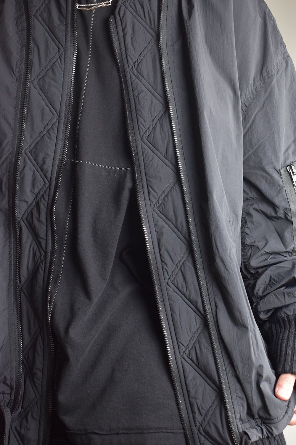 Over Sized Bomber Jacket"Black" / オーバーサイズボンバージャケット"ブラック"