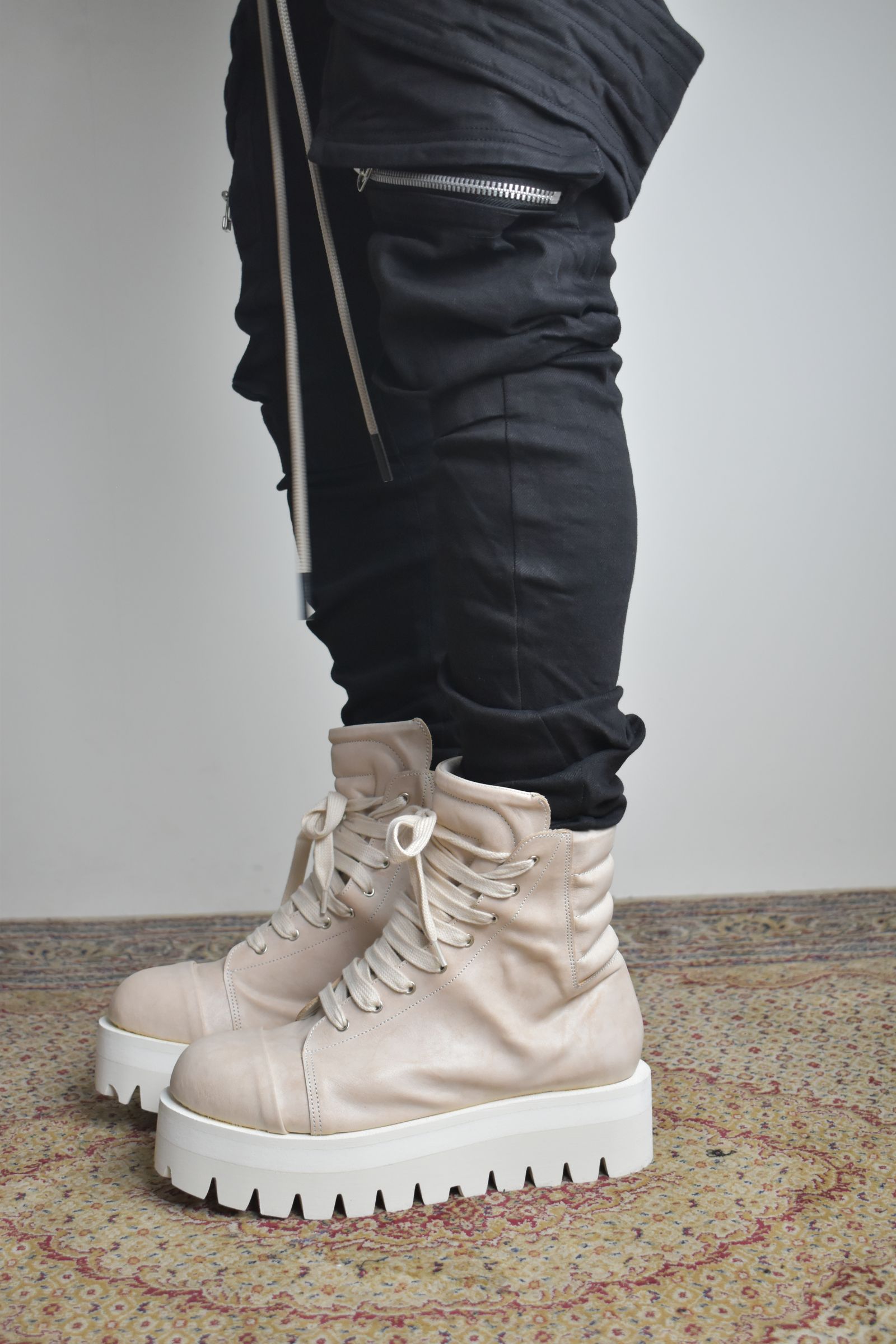 Sneaker Boots"Ash Pink×White" / スニーカーブーツ"アッシュピンク×ホワイト"