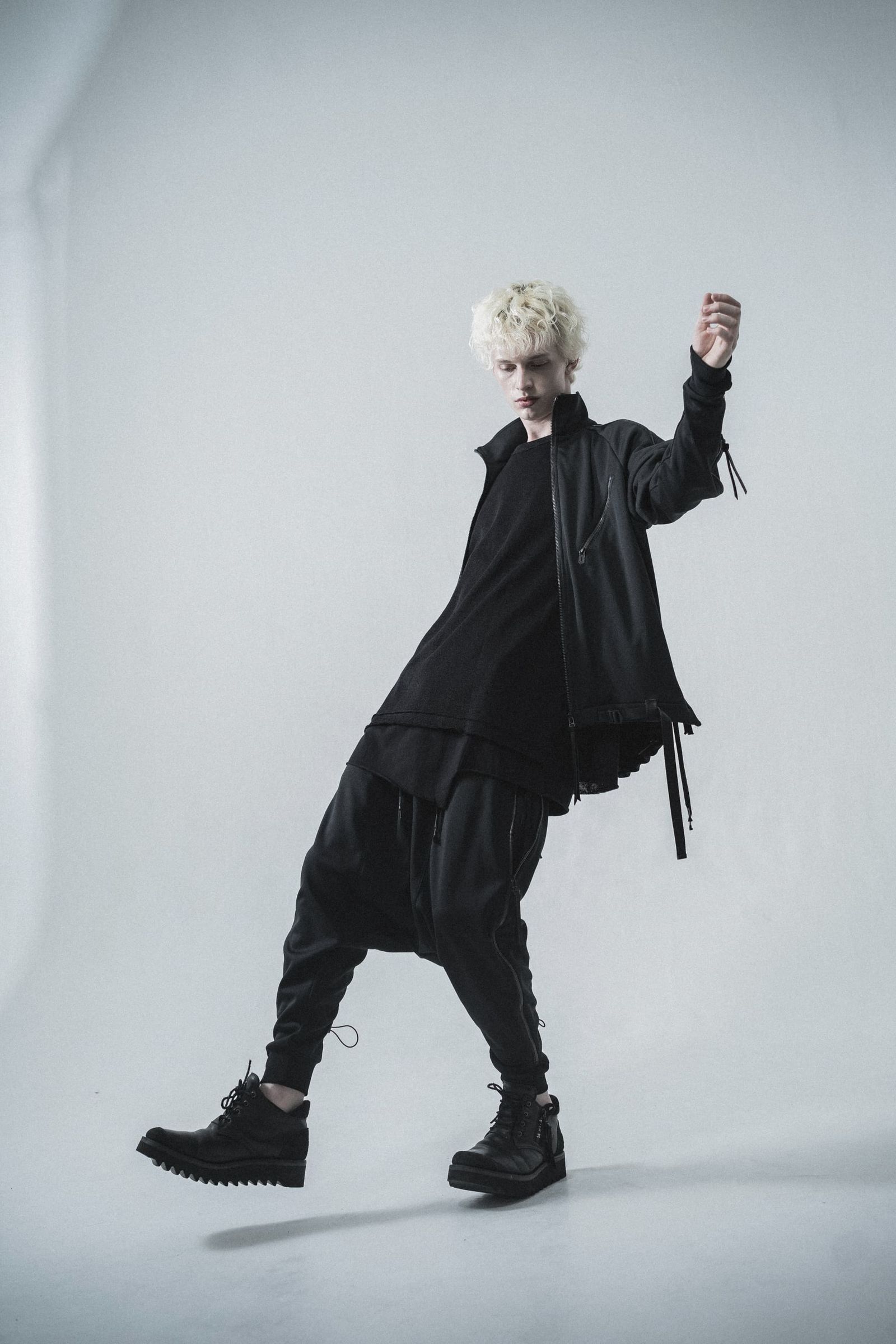 《2027SS先行予約分》Zip-Line Track Sarrouel Pants"Black" / ジップライン トラックサルエルパンツ"ブラック"