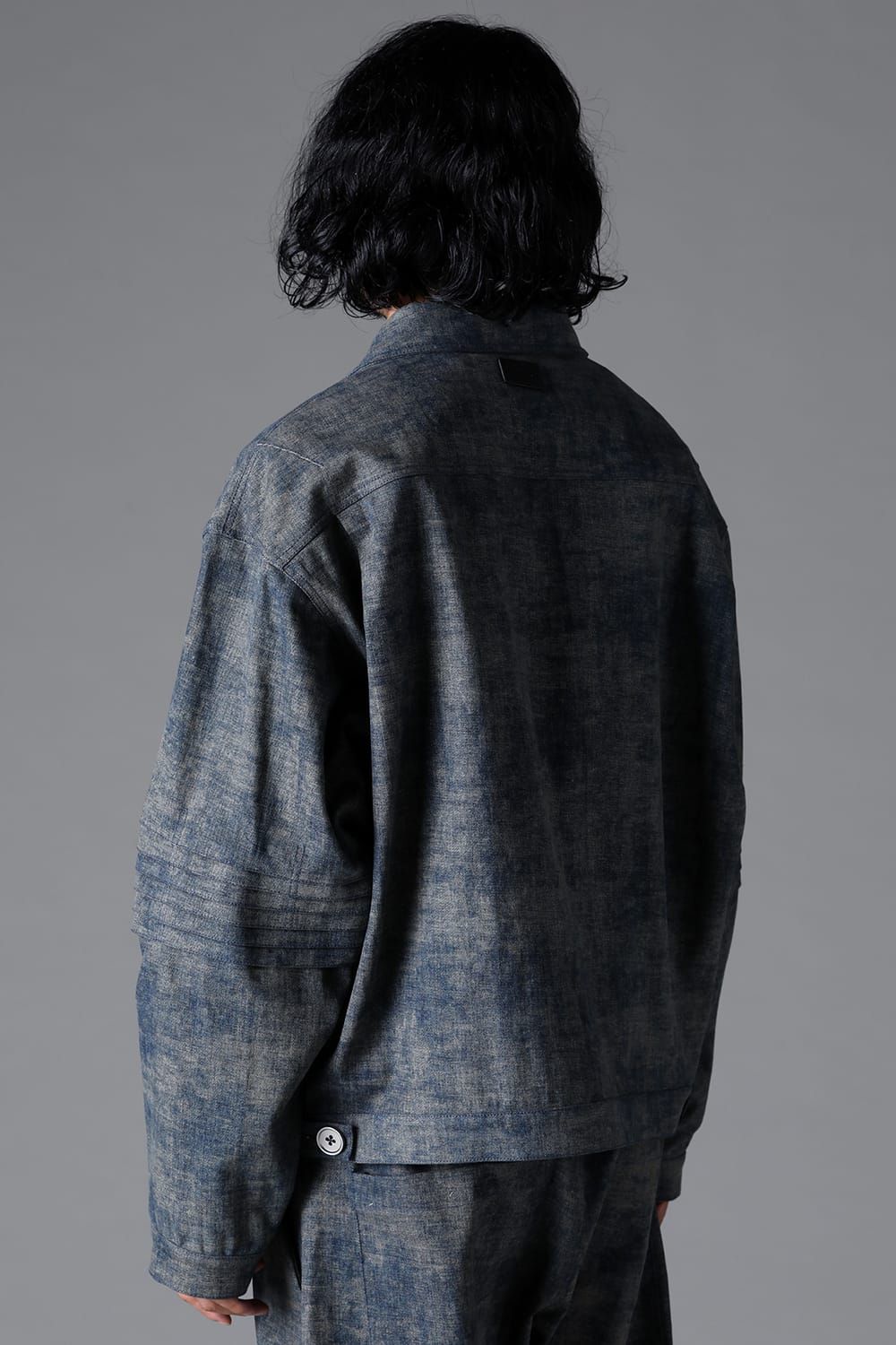 《2026SS先行予約》Blended Shades Denim Pin Tuck Blouson "D.verdigris/L.verdigris/Steel Blue"/ブレンデッドシェイドデニムピンタックブルゾン" / ダークベルディグリ/ライトベルディグリ/スティールブルー"