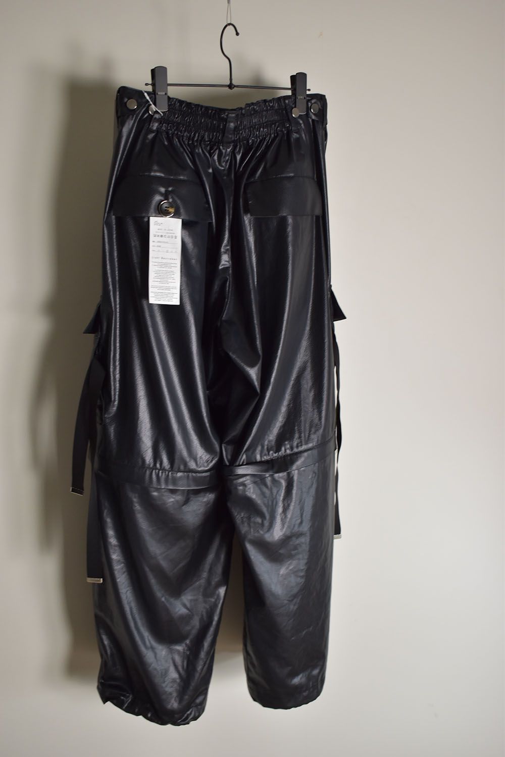 Fake Fake Leather Detachable Cargo Pants"Black"/フェイクフェイクレザーデタッチャブルカーゴパンツ"ブラック"