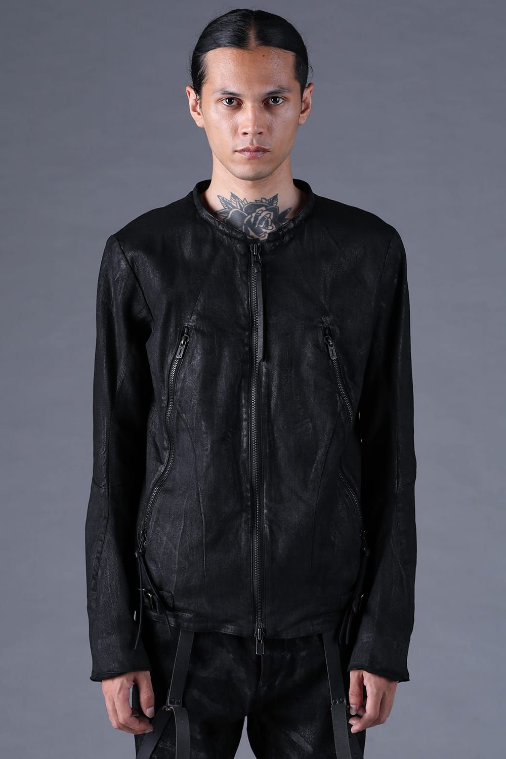 《2027SS先行予約分》Stretch Denim Coated Jacket"Black" / ストレッチデニムコーディングジャケット"ブラック"