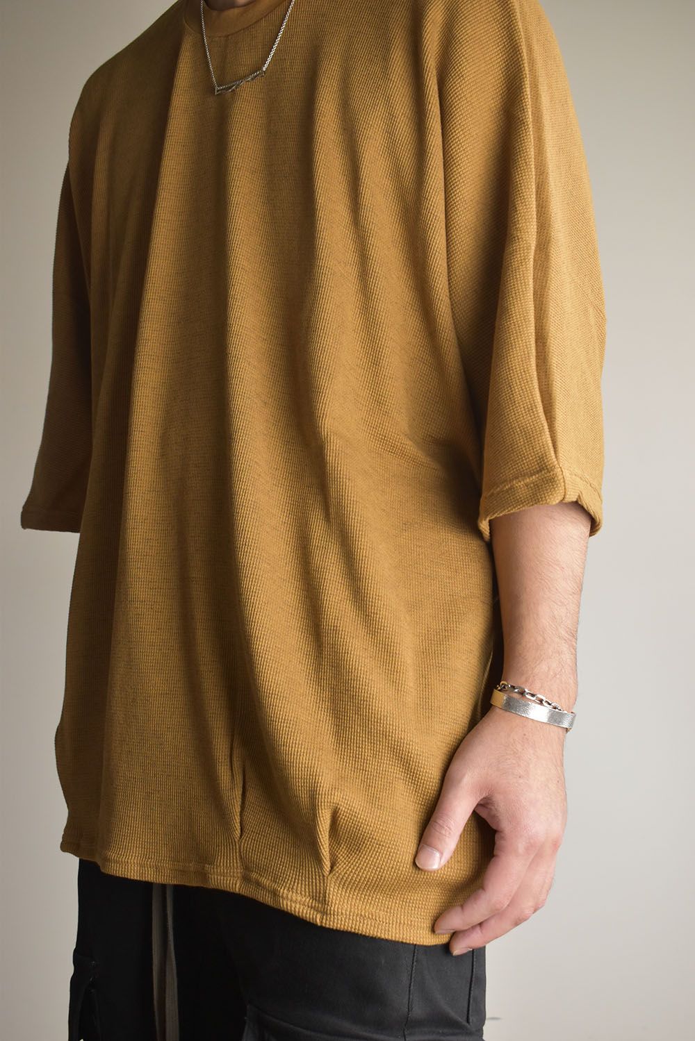 Waffle Dolman Tee"Raw Unber" / ワッフルドルマンTee"ローアンバー"