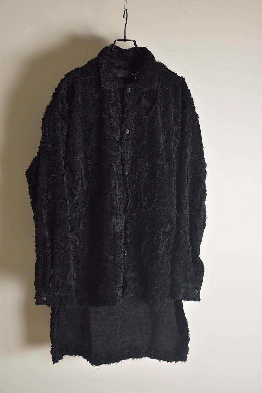 Jacguard Long Shirts"Black"/ジャガードロングシャツ"ブラック"