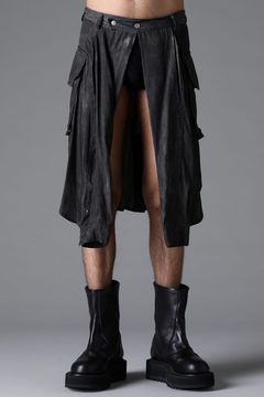 《2026SS先行予約》Sleeve Wrap Skirt"Black / Uneven D.Grey / Uneven Grey" / スリーブラップスカート"ブラック/アンイーブンダークグレー/アンイーブングレー"