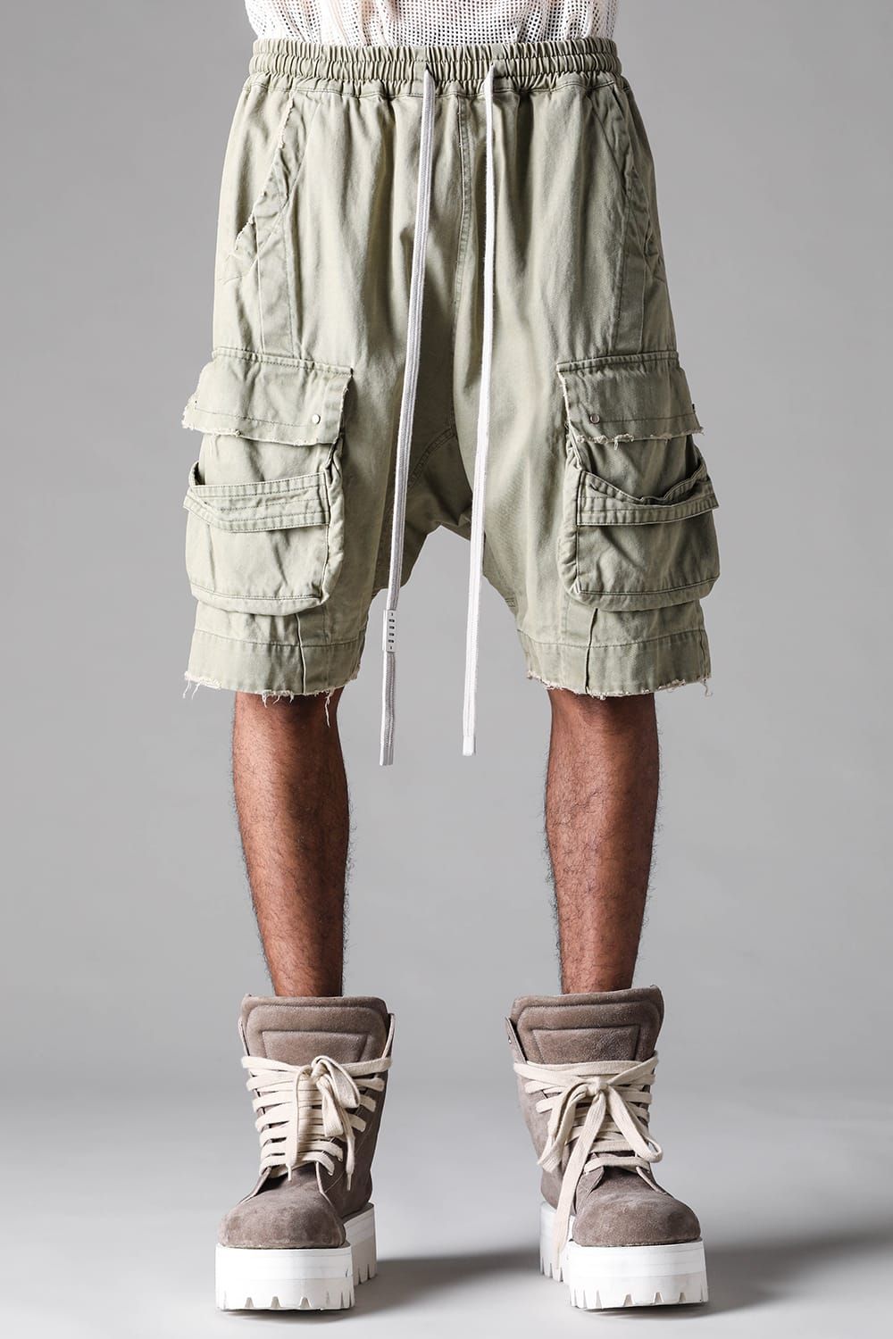《2027SS先行予約》Sarrouel Cargo Shorts"Vintage Black / Dust Grey / Dusty Olive" / サルエルカーゴショーツ "ヴィンテージブラック /ダストグレー /ダスティオリーブ"