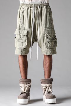 《2027SS先行予約》Sarrouel Cargo Shorts"Vintage Black / Dust Grey / Dusty Olive" / サルエルカーゴショーツ "ヴィンテージブラック /ダストグレー /ダスティオリーブ"