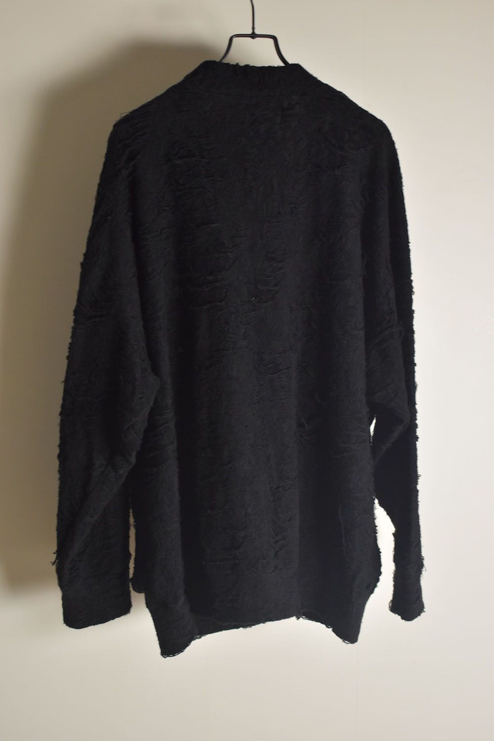 Damage Pile Jumbo Cardigan"Black" / ダメージパイル ジャンボカーディガン"ブラック"