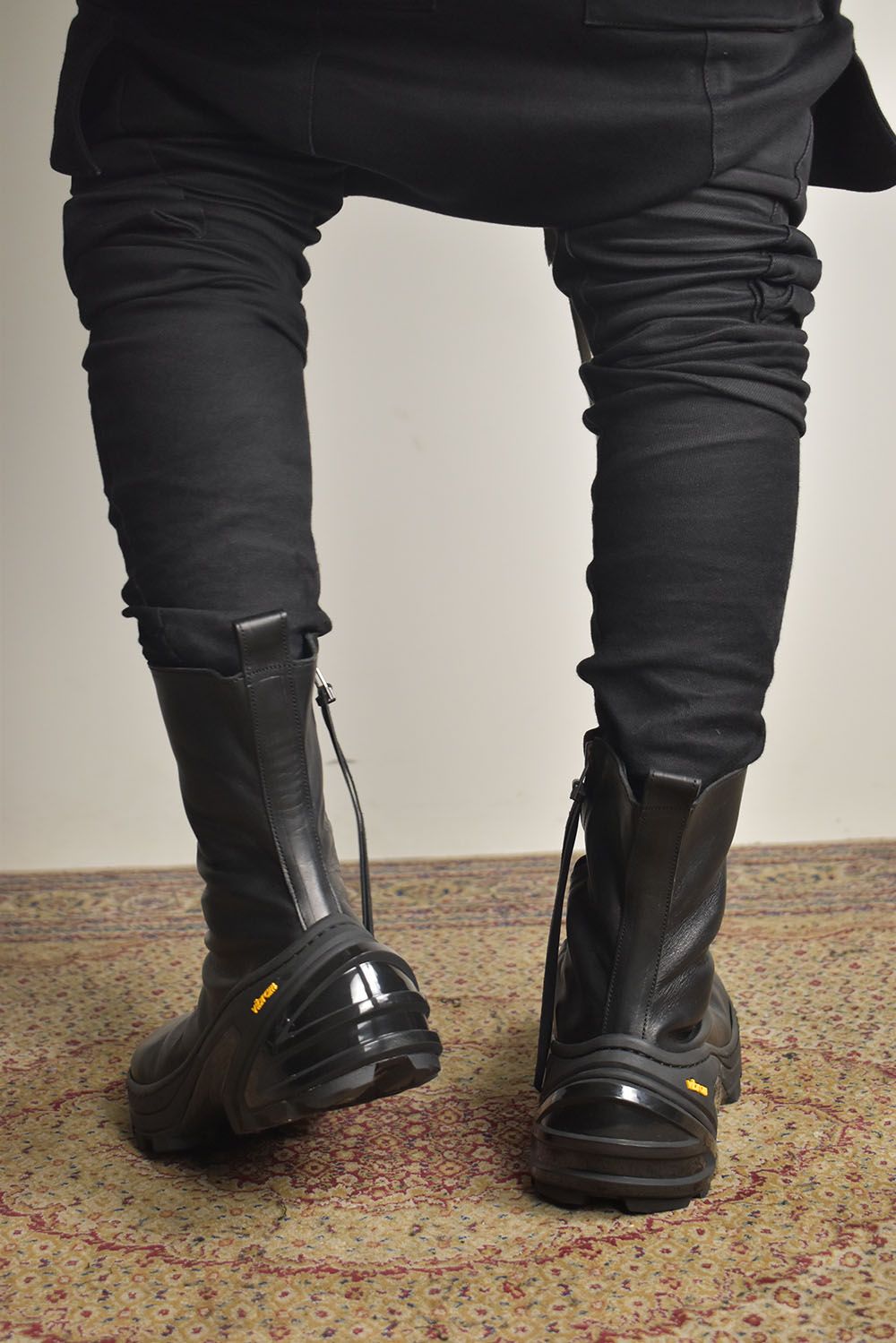 Over Lock Side Zip Boots_Maryam Horse Front "Black" / オーバーロックサイドジップブーツ マリアムホースフロント"ブラック"