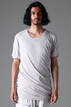 《2026SS先行予約》Twist Layered Tee"Black / Cream /White /Stone /Brown" / ツイストレイヤードTee"ブラック/クリーム/ホワイト/ストーン/ブラウン"
