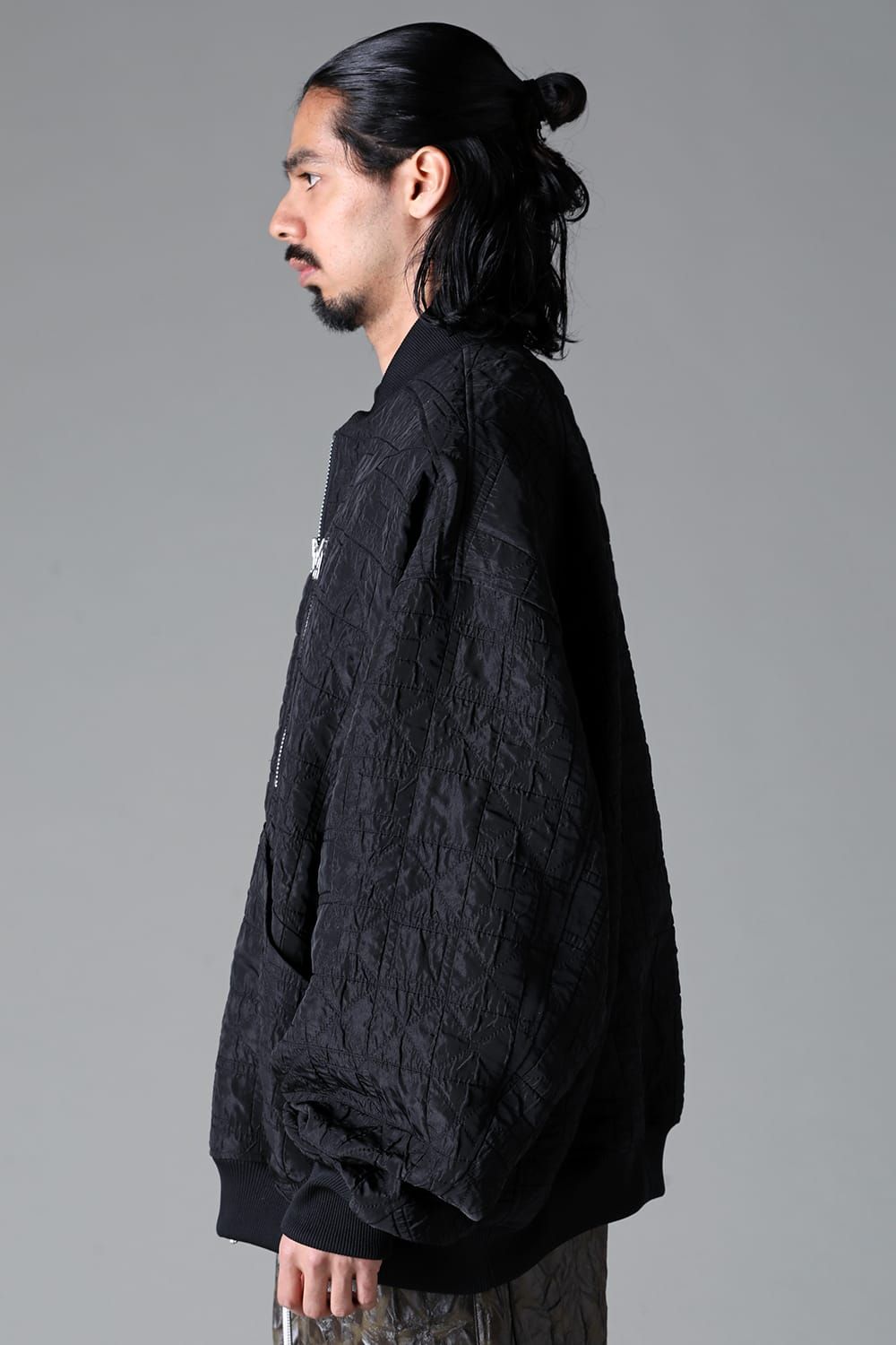 《2025AW先行予約》Geometry Jumbo Hooded MA-1 Blouson"Black" / ジオメトリージャンボフーデッドMA-1ブルゾン"ブラック"