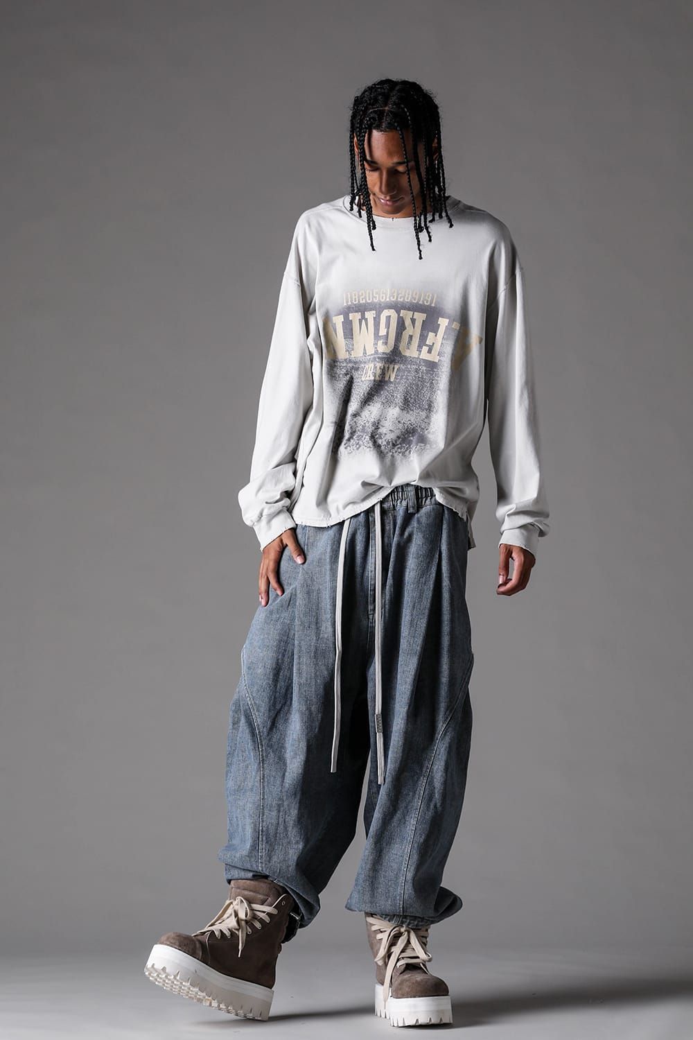 《2027SS先行予約》Side Tuck Tapared Pants"Blue" / サイドタックテーパードパンツ"ブルー"