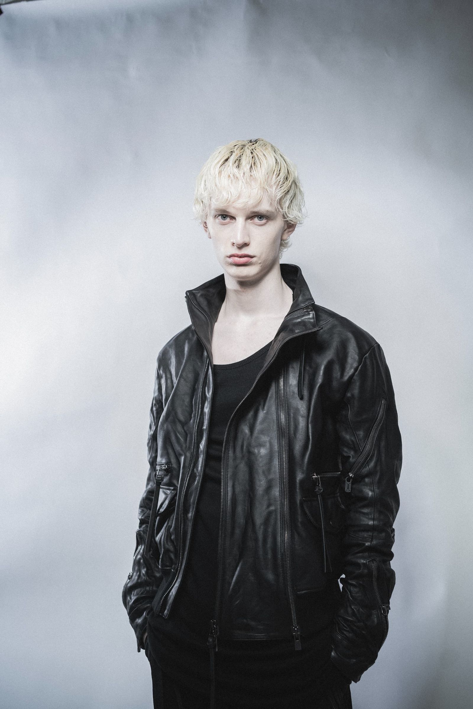 《2027SS先行予約分》Horse Leather Double-Zip Bomber Jacket"Black" / ホースレザーダブルジップボンバージャケット "ブラック"