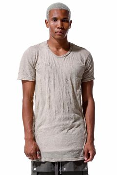 《2026SS先行予約》Gauze Washer Crew Neck Tee "Black/White/Ivory/Beige/Grey"/ガーゼワッシャークルーネックTee"ブラック/ホワイト/アイボリー/ベージュ/グレー"