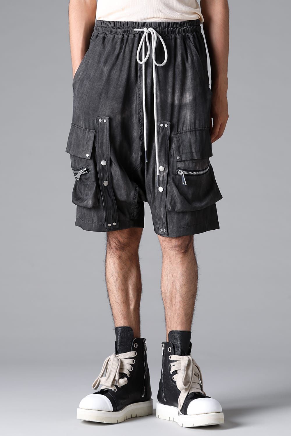 《2026SS先行予約》Cargo Shorts"Black / Uneven D.Grey / Uneven Grey" / カーゴショーツ"ブラック/アンイーブンダークグレー/アンイーブングレー"