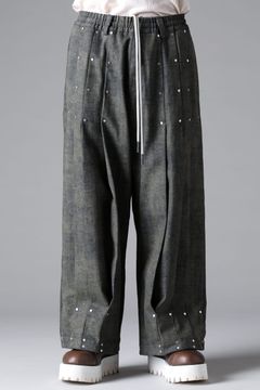 《2026SS先行予約》Blended Shades Denim  Pleats Tuck WideL Pants"D.verdigris/L.verdigris/Steel Blue"/ブレンデッドシェイドデニムプレートタックワイドパンツ"ダークベルディグリ/ライトベルディグリ/スティールブルー"