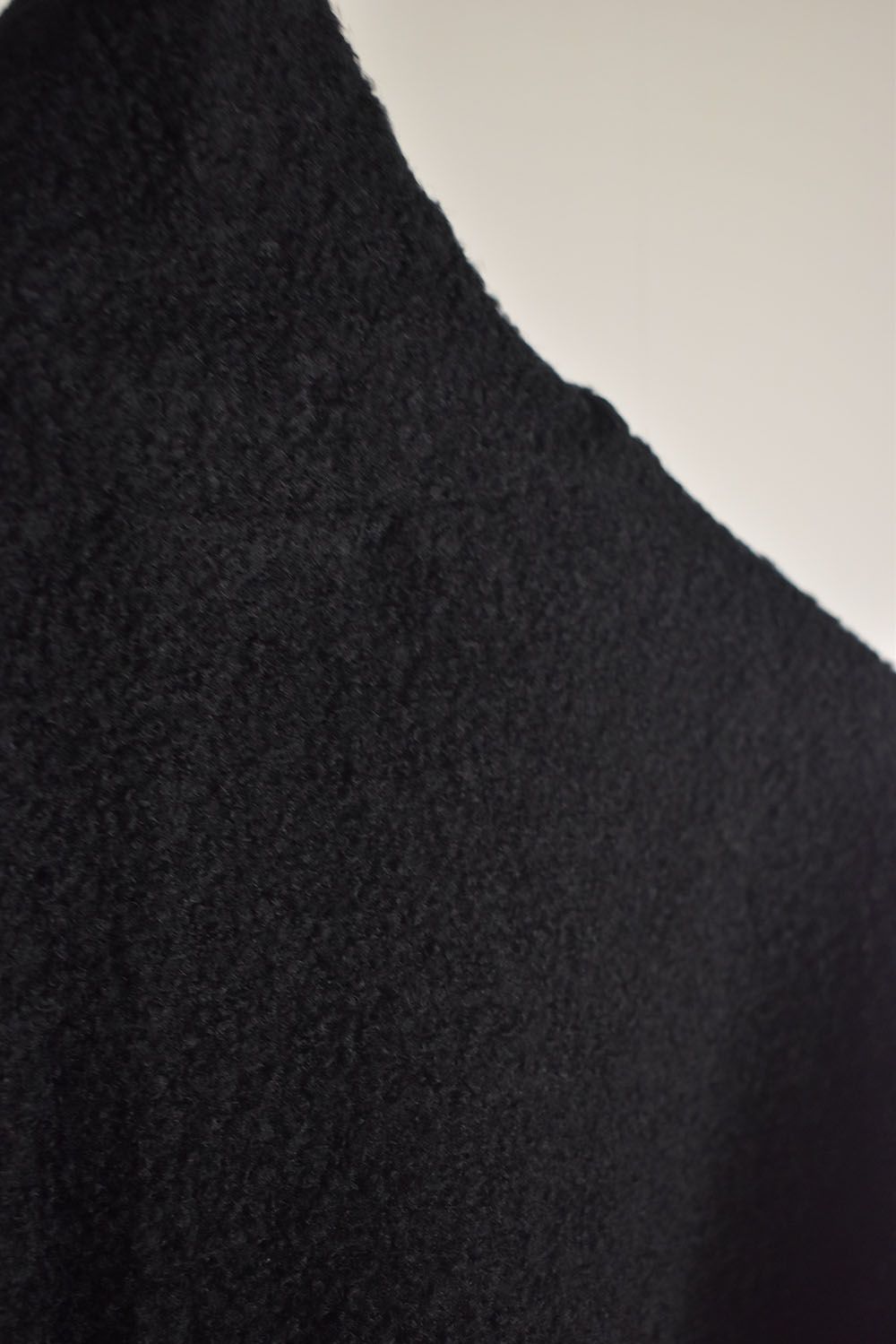 Loop Knit High Neck Long Sleeve T-Shirt "Black" / ループニットハイネックロングスリーブTシャツ"ブラック"
