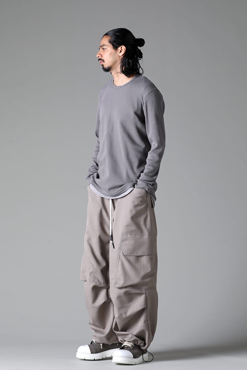 《2025AW先行予約》Crew Neck Top"Black / Beige /Khaki /Grey /D.Grey" / クルーネックトップ"ブラック/ベージュ/カーキ/グレー/ダークグレー"