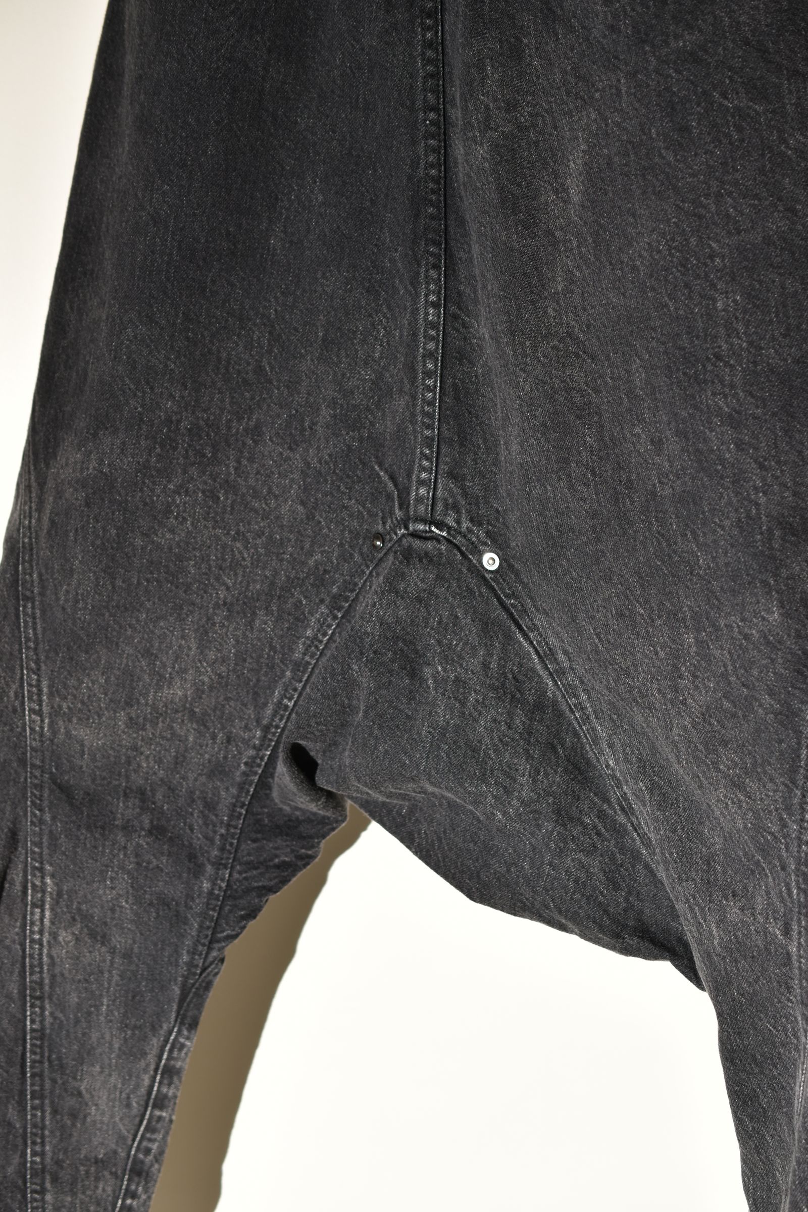 Sarrouel Denim Pants "Mist Bleach Black" / サルエルデニムパンツ "ミストブリーチブラック"
