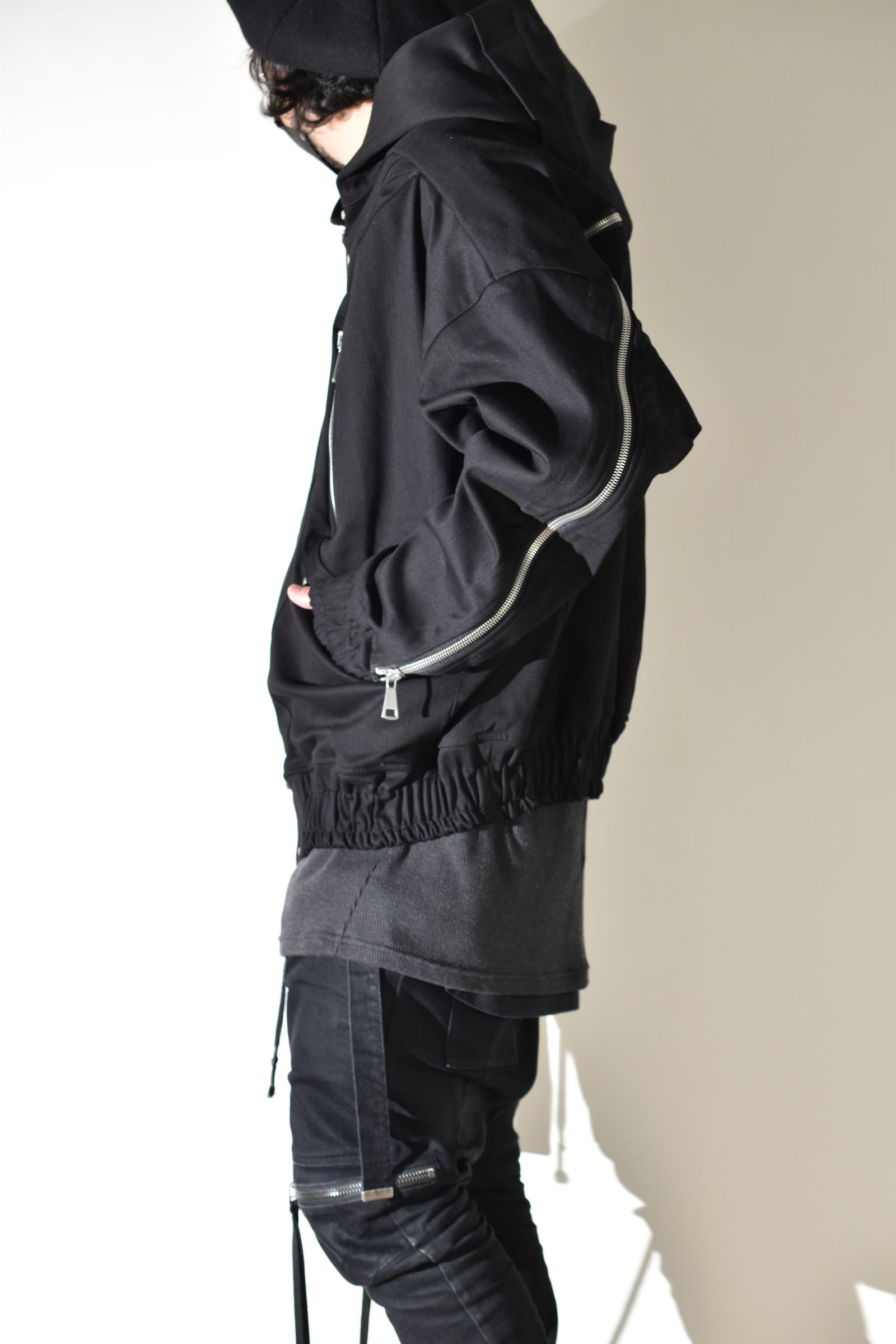 Denim Zip Hoodie Blouson"Black" / デニムジップフーディブルゾン"ブラック"