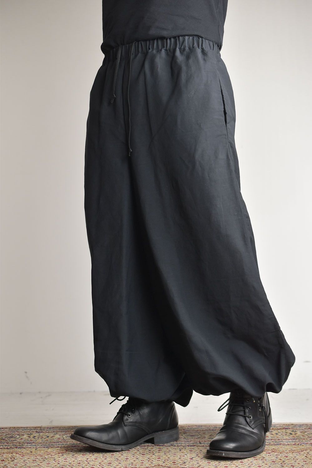 Drape Wide Pants"Black"/ドレープワイドパンツ"ブラック"