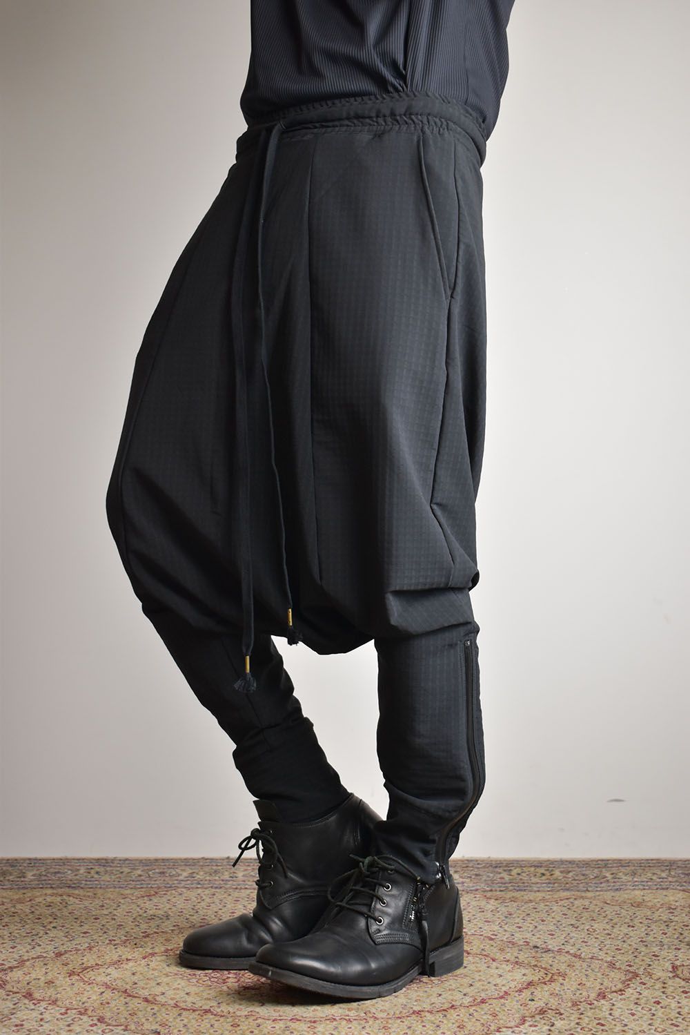 Storm Fleece Low Crotch Sarrouel Pants"Balck"/ストームフリースロークロッチサルエルパンツ"ブラック"