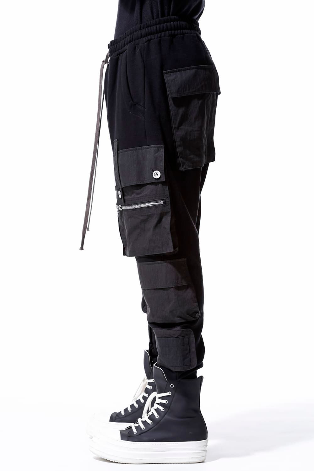 Military Sarouel Long Pants"Black"/ミリタリーサルエルロングパンツ"ブラック"