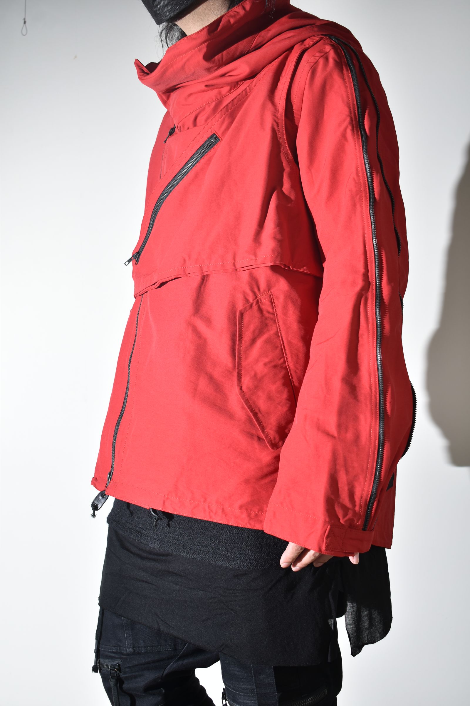 Multi Zip Short Mods Coat"Red" / マルチジップショートモッズコート"レッド"