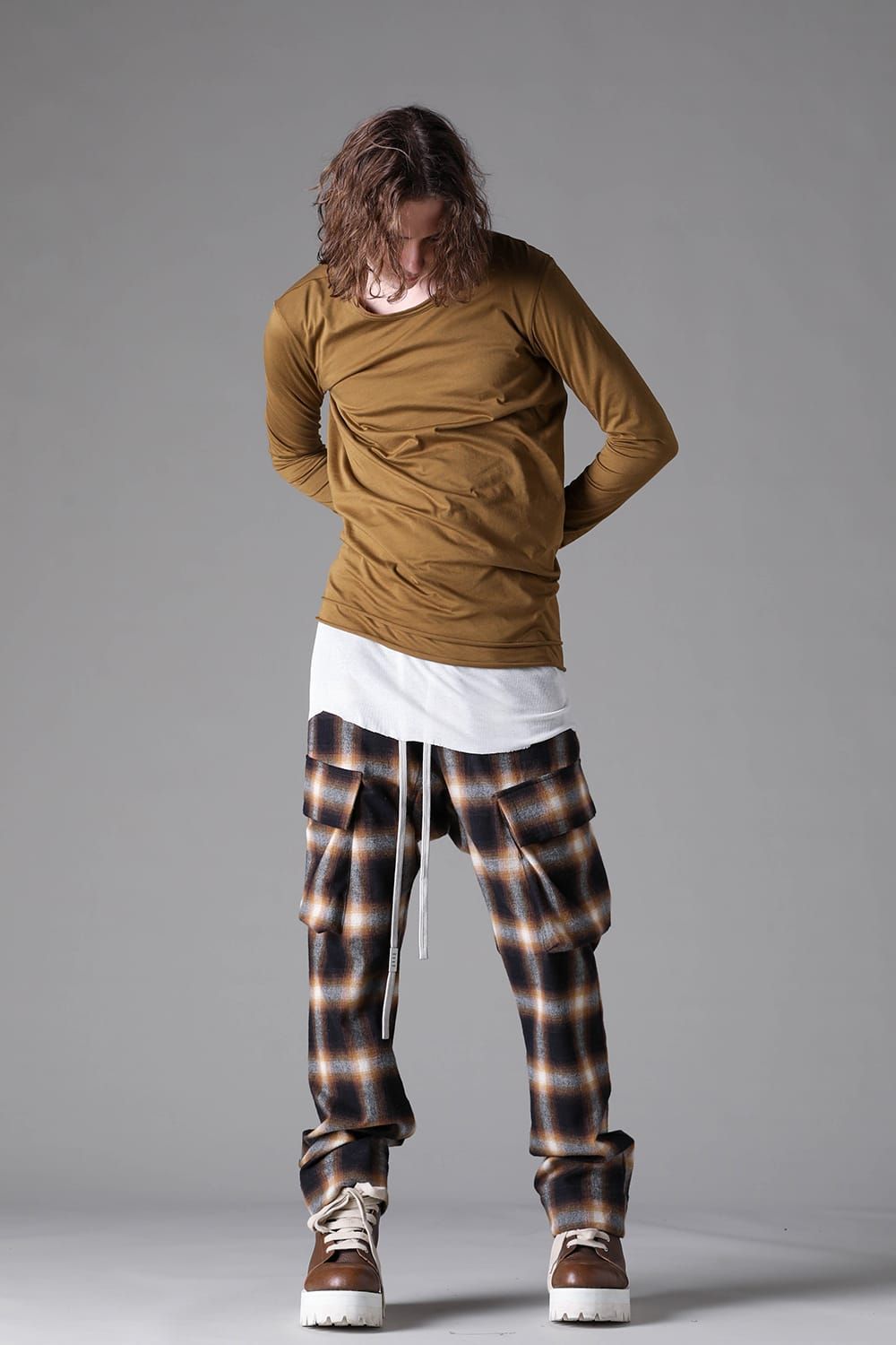 《2026AW先行予約》Layerd Crew Neck Long Sleeve"Black / Mustard yellow /Grey /White" / レイヤードクルーネックロングスリーブ"ブラック/マスタードイエロー/グレー/ホワイト"