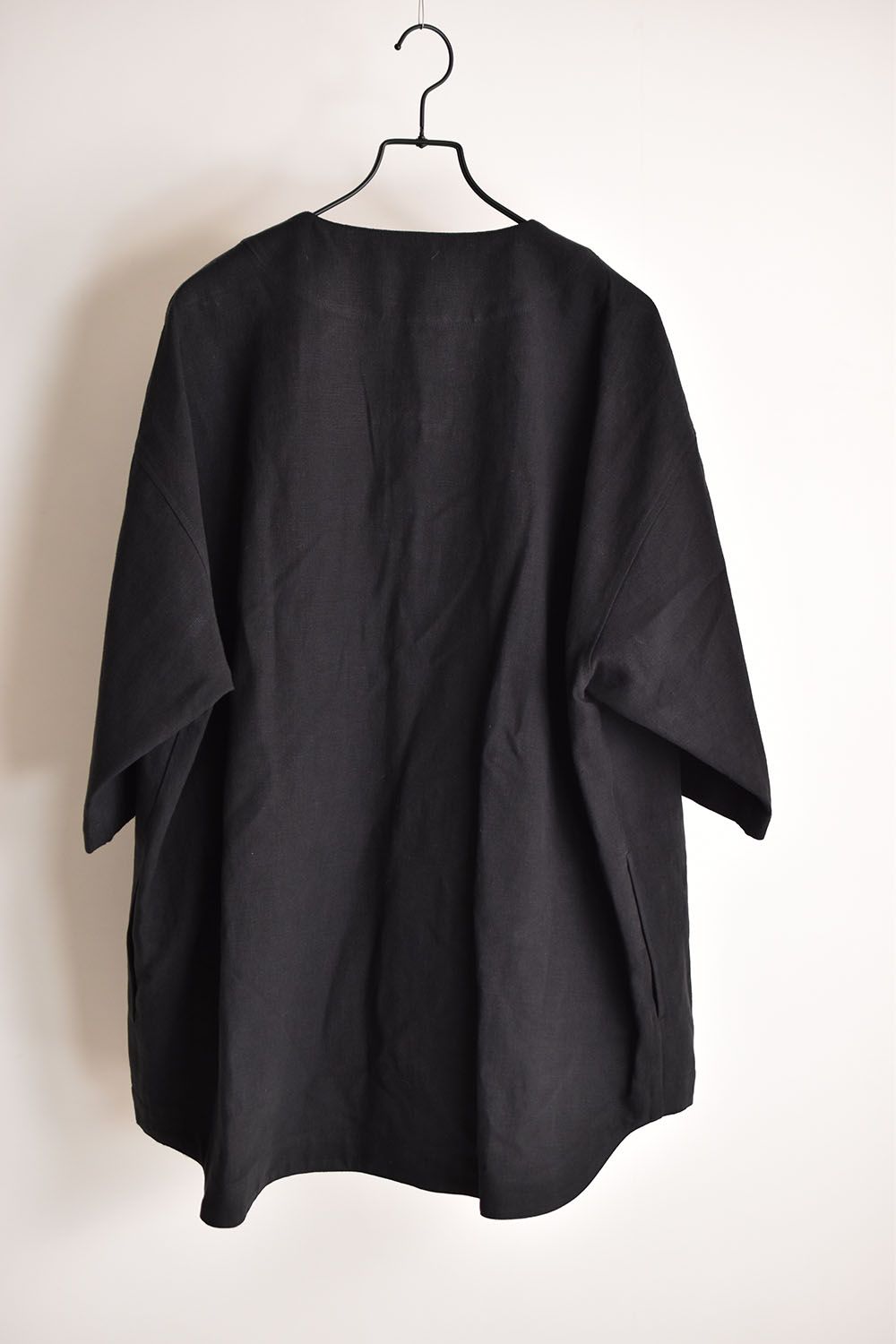 Cotton Linen Short Sleeve Shirts"Black"/コットンリネンショートスリーブシャツ"ブラック"